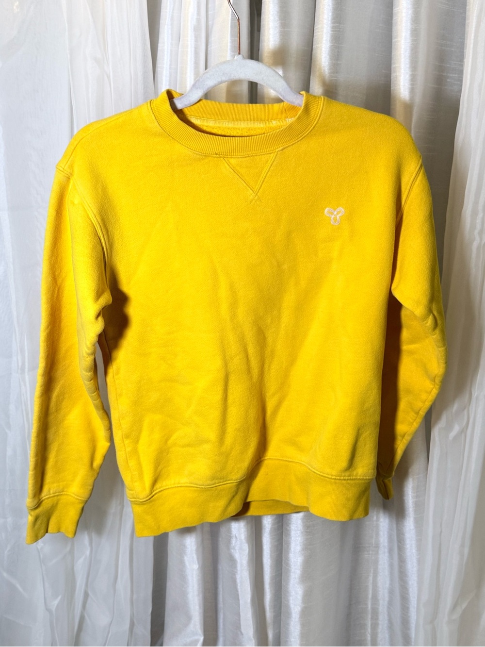 TNA Yellow Crewneck Sweatshirt with Small Embroidered Logo